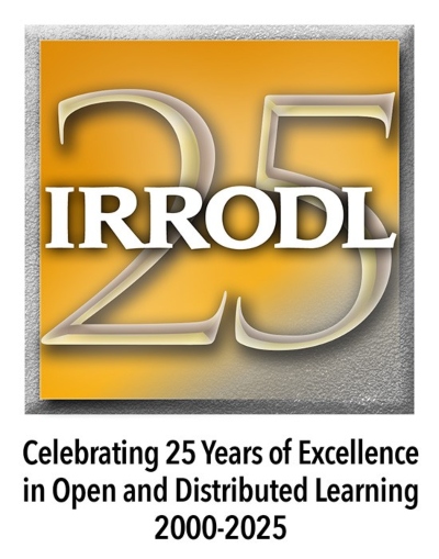 IRRODL 25th anniversary logo