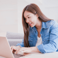 Woman on computer